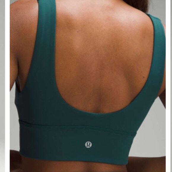 Lululemon Align V-Neck Bra *Light Support, C/D Cup Storm Teal sz 10 NWT - Picture 10 of 11